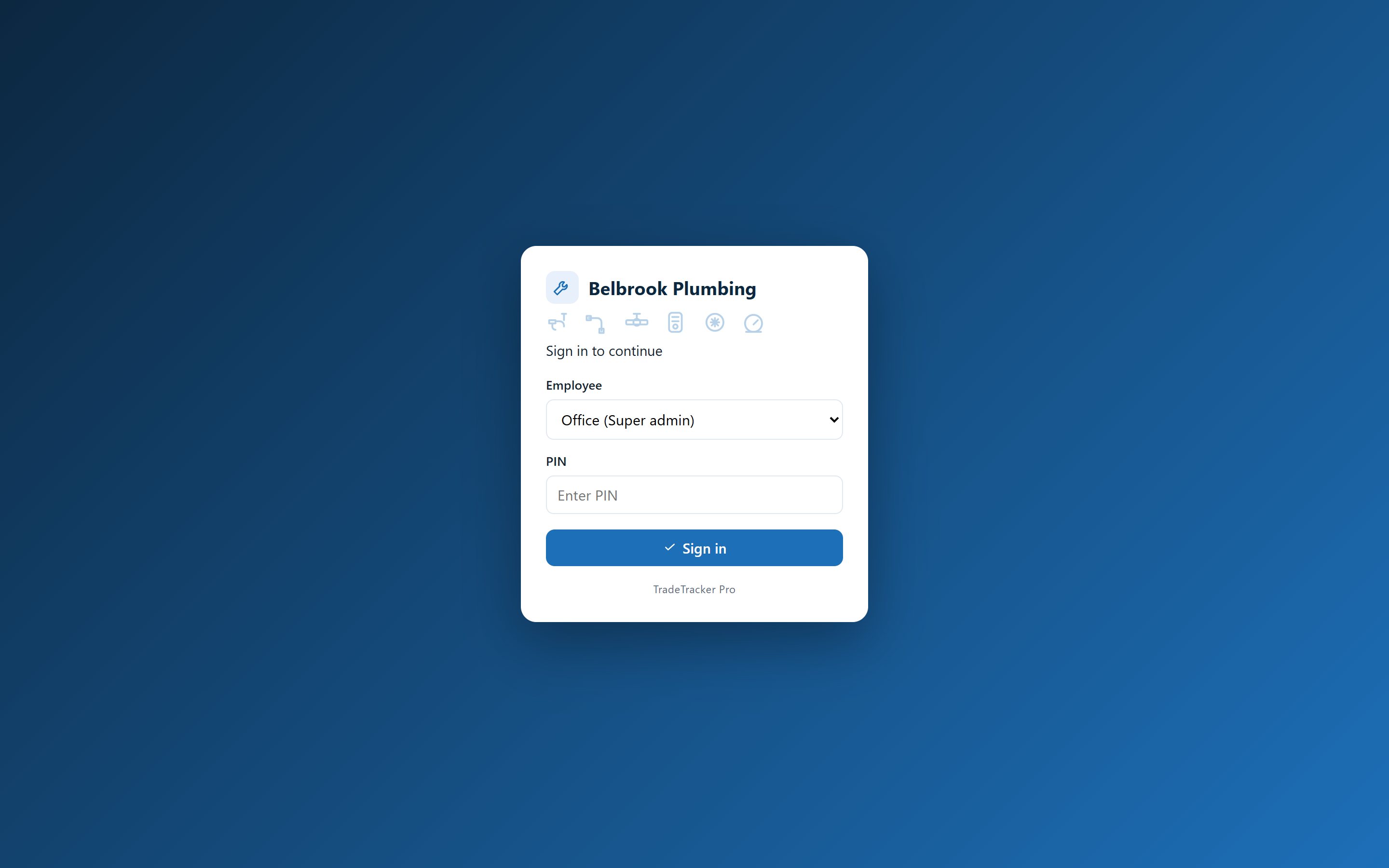 TradeTracker job ledger app